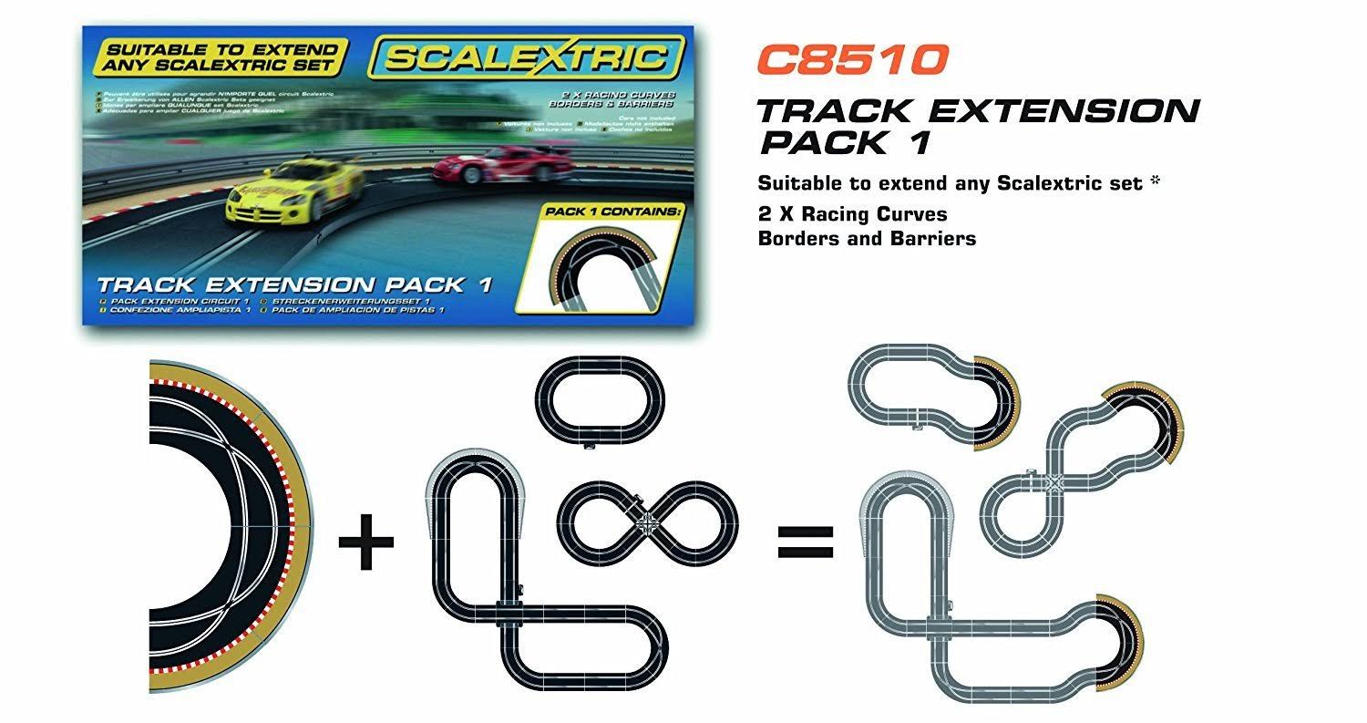 Scalextric C8510 Track Extension Pack 1 - Racing Curve 1:32 Scale Accessory