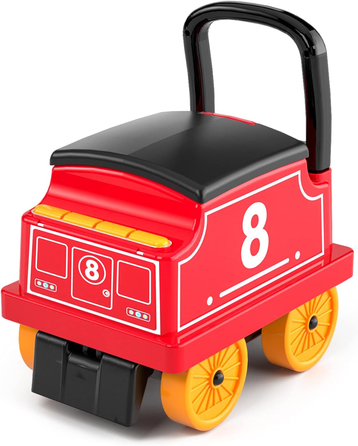 Lucky Doug Ride On Train with Track Toy for Kids, Ride On Toy Electric Train with Light Sound for Toddlers Boys Girls Christmas Gifts 2-5 Years Olds