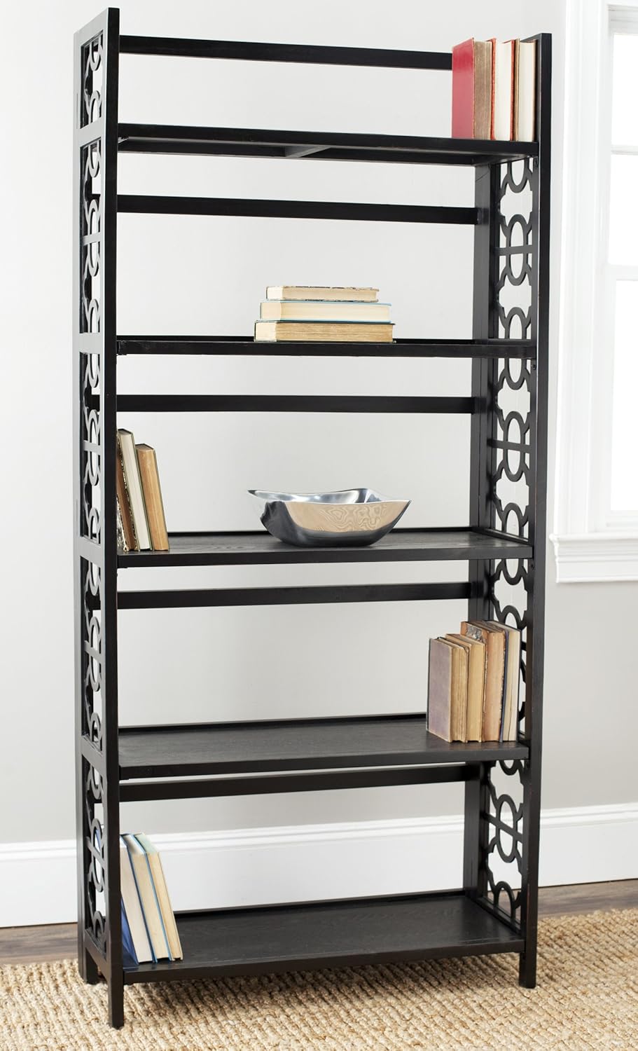 Safavieh American Homes Collection Natalie Black 5-Shelf Bookcase
