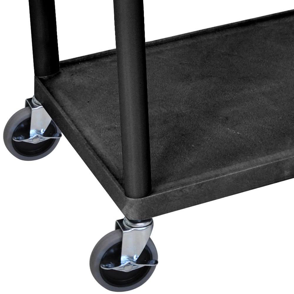 Luxor STC122-B 3 Shelf Black Tub Cart