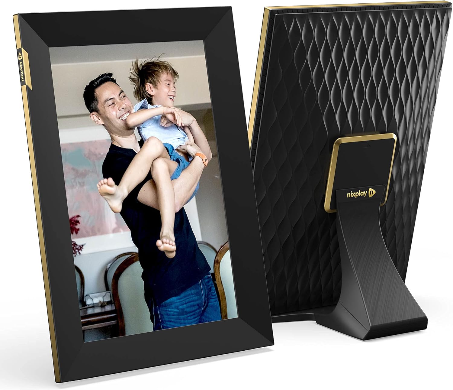 Nixplay 10.1 inch Touch Screen Digital Picture Frame with WiFi (W10K) - Black - Share Photos and Videos Instantly via Email or App