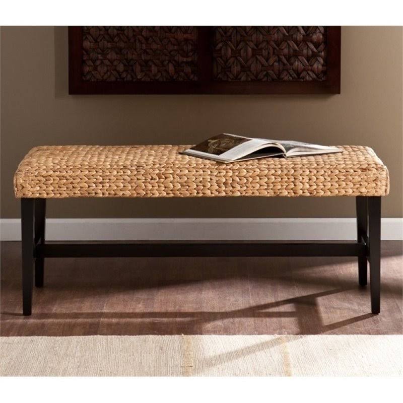 Pemberly Row Bench in Black and Natural - PR-656493