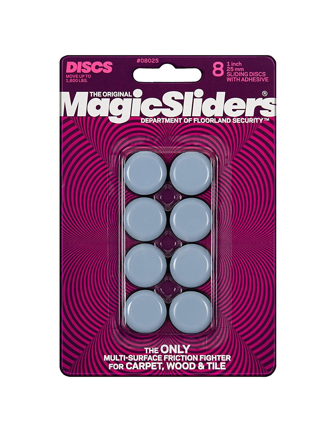 Magic Sliders L P 8025 8 Pack 1x22 Rnd Slide Disc