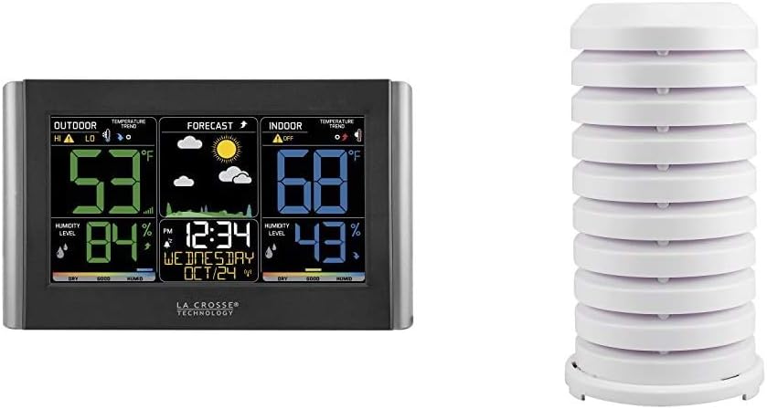 La Crosse Technology C85845-INT Weather Station, Black Pack of 2