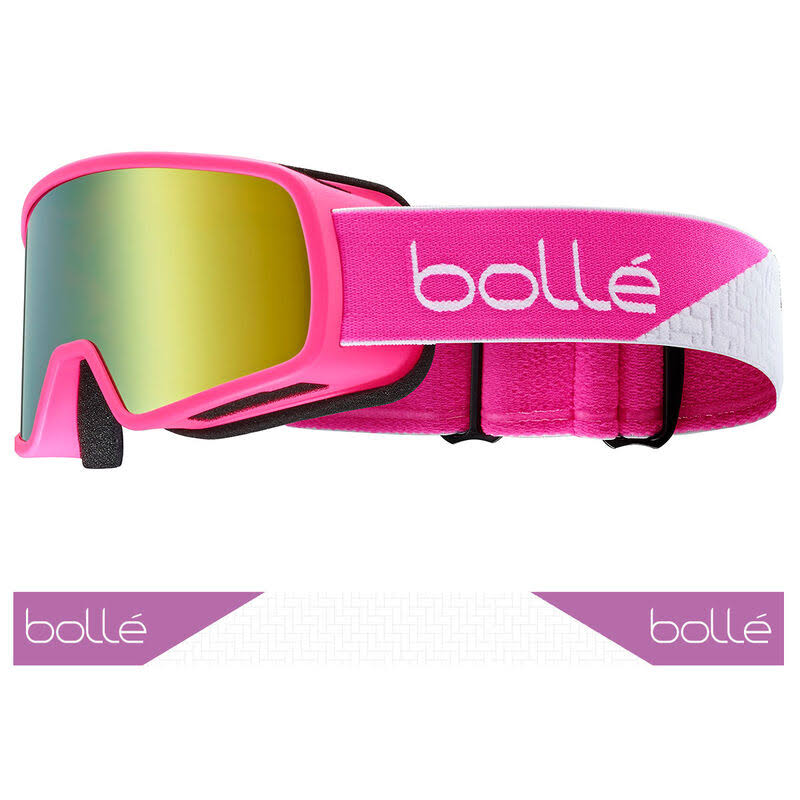 Bolle Nevada Junior Ski Goggles Race Pink Matte/Sunshine Cat 3