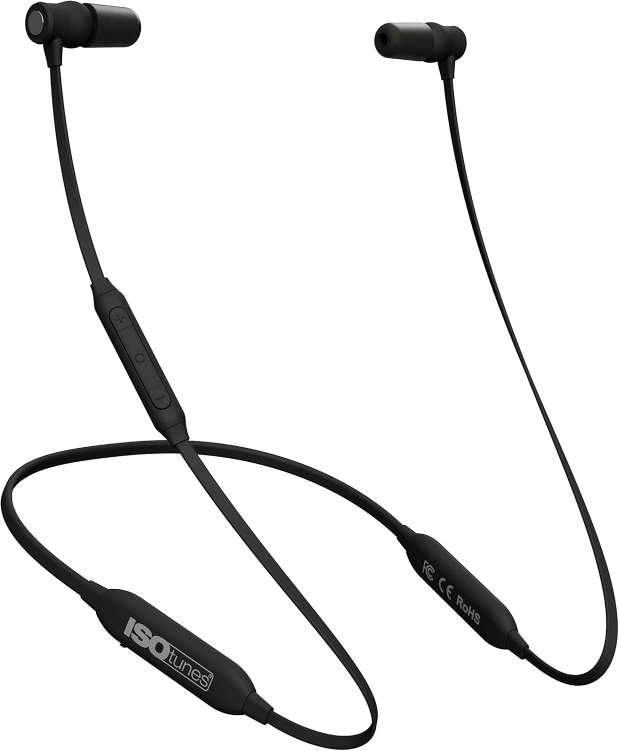ISOtunes Xtra Bluetooth Earplug Headphones, 27 dB Noise Reduction Rating, 8 Hour Battery, Noise Cancelling Mic, OSHA Compliant Bluetooth Hearing Protector (All Black)