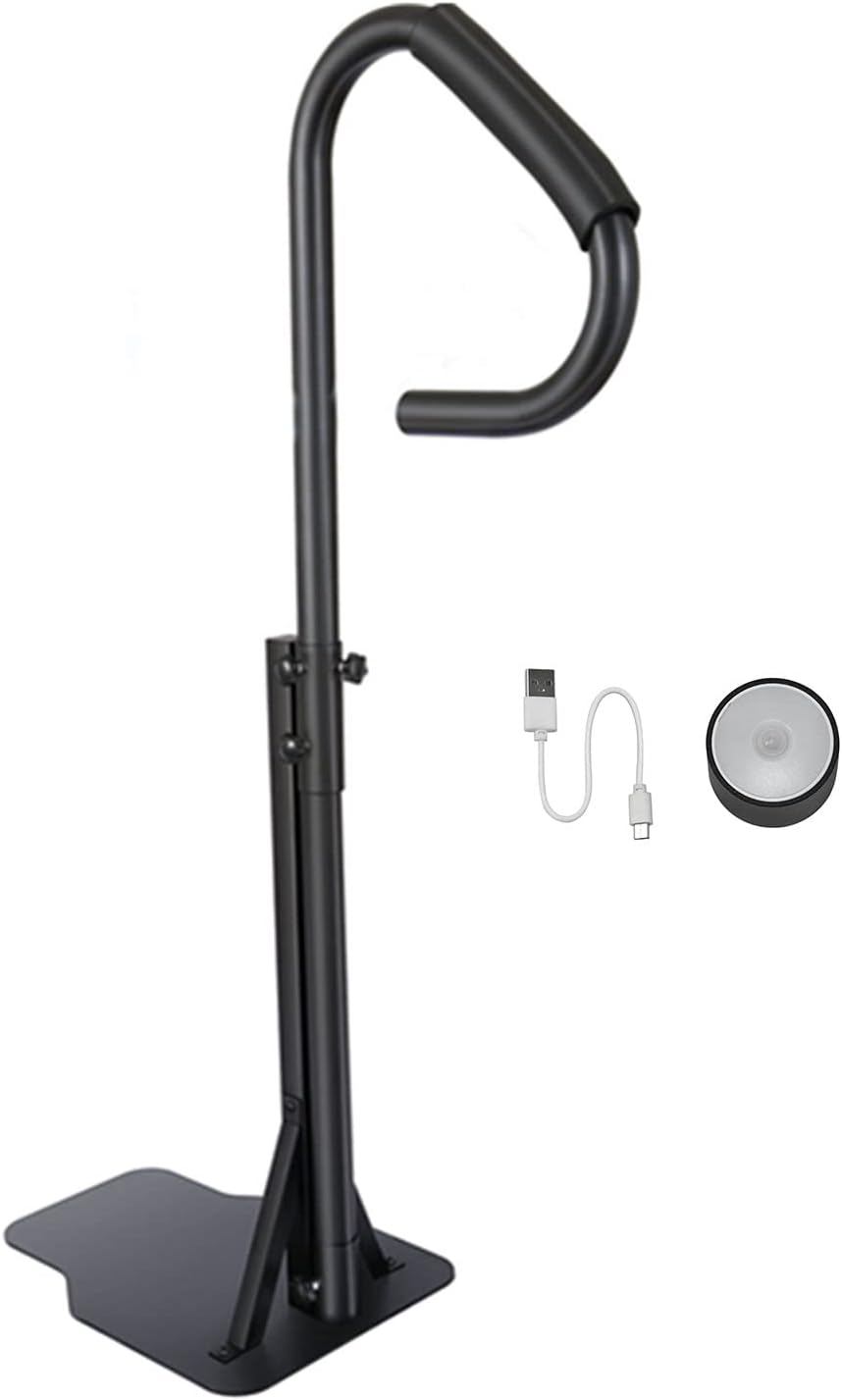 Hot Tub Handrail 57'' Spa Safety Handrail with Induction Light 600LBS Capacity Hot Rail, Spa Hand Railing with Slide-Under Base for Access Spa, tub