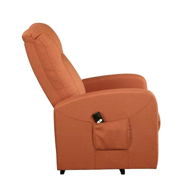 Acme Kasia Recliner with Power Lift in Orange Linen