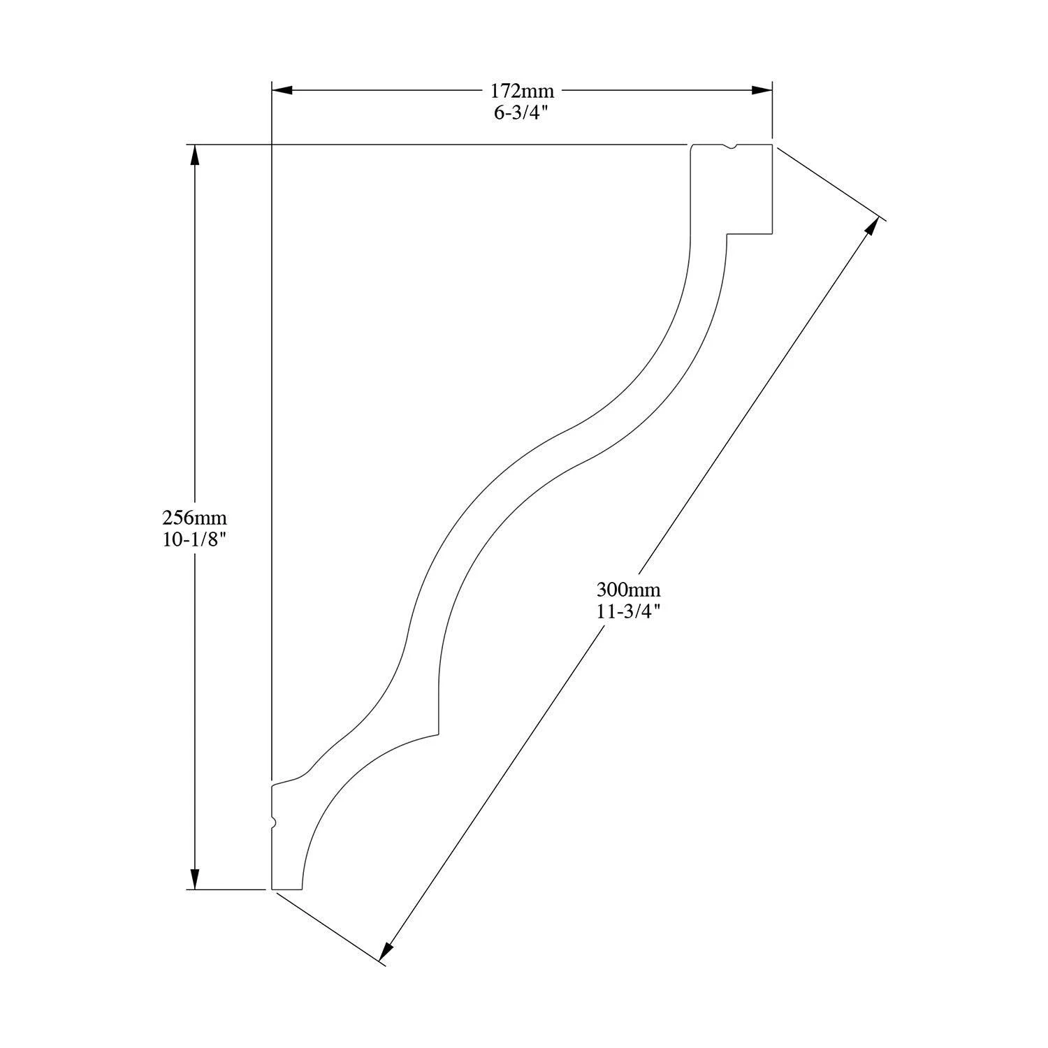 C337 Orac Decor High Density Polyurethane Foam Crown MOULDING Primed White Face 11-3/4in x 78in Long