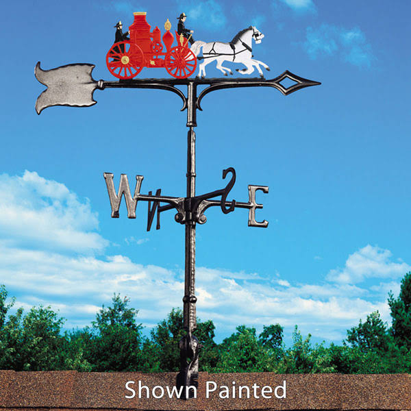 Whitehall Products Fire Wagon Weathervane, 30-Inch, Rooftop Black