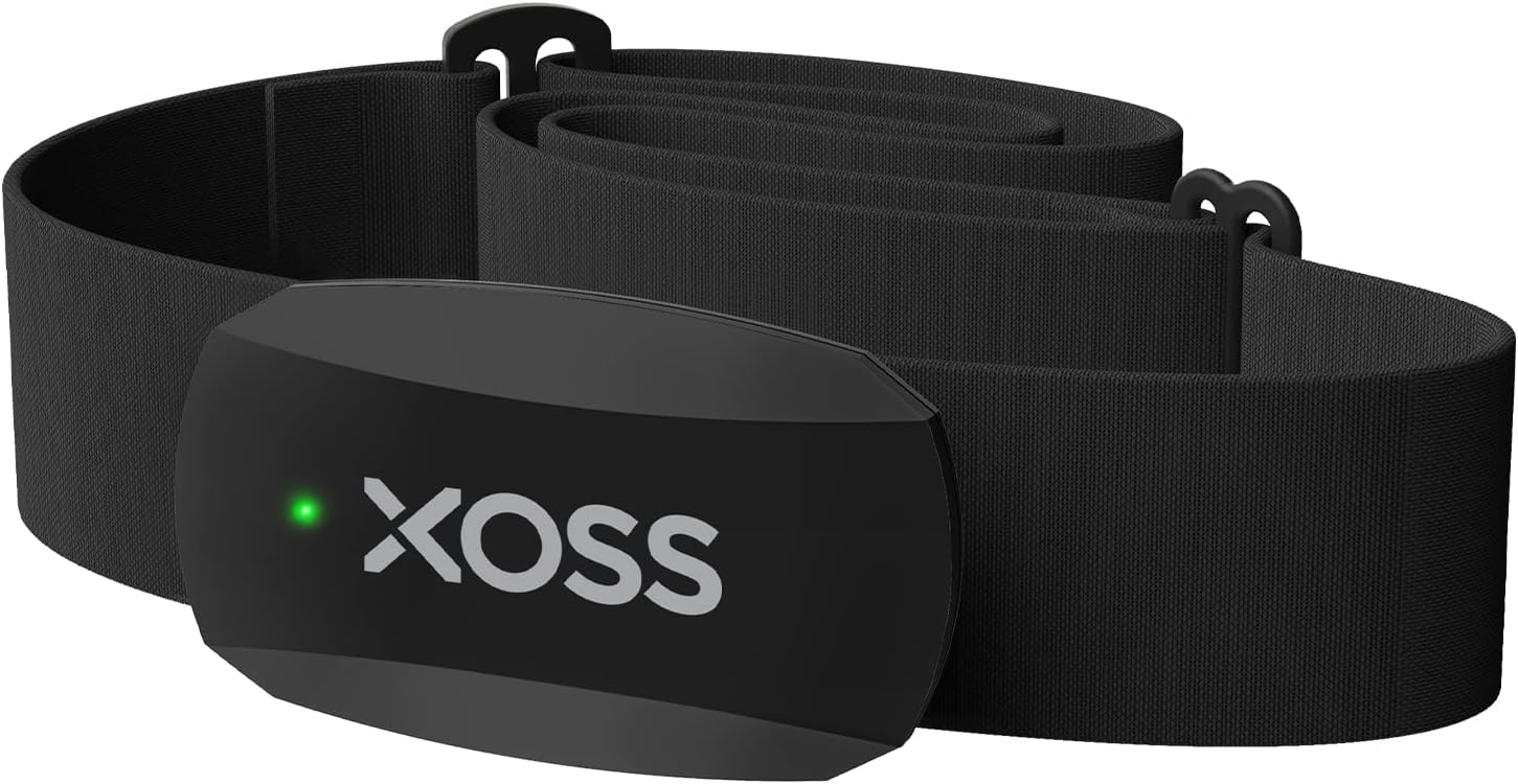 XOSS Heart Rate Monitor Chest Strap Bluetooth 4.0 Wireless Heart Rate with Chest Strap Health Accessories (Black Bluetooth&ant+)