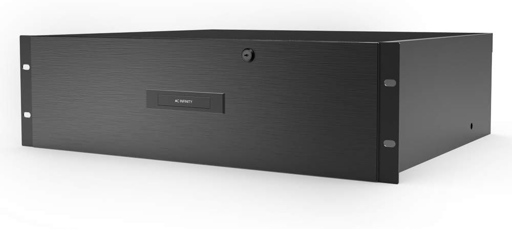 AC Infinity Rack Mount Drawer 3U with Aluminum Faceplate, with Lock and Key, for 19” Equipment Server AV DJ Cabinets Racks Pack of 2