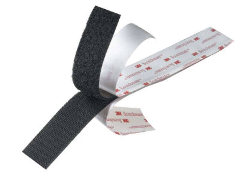 3M Loop Fastener SJ3531, Black, 1 in x 50 yd, 3 per Case