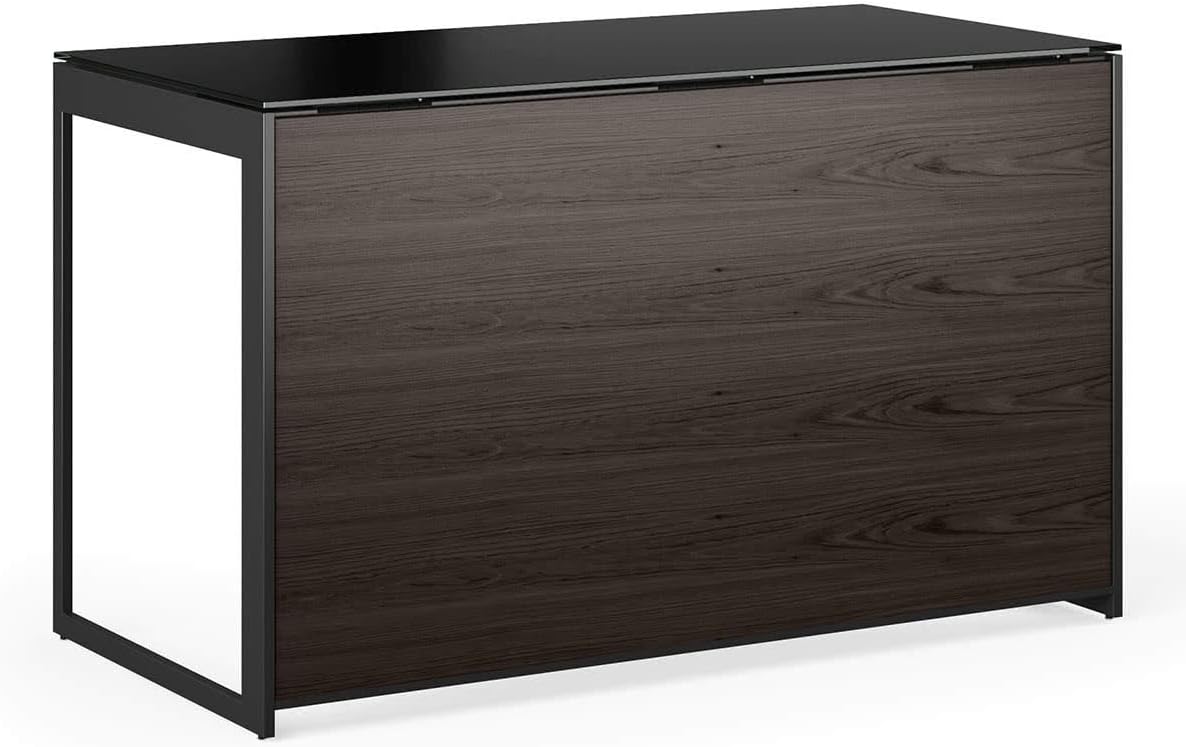 BDI Sequel 6108 Compact Desk Back Panel Charcoal Stained Ash Wood Finish