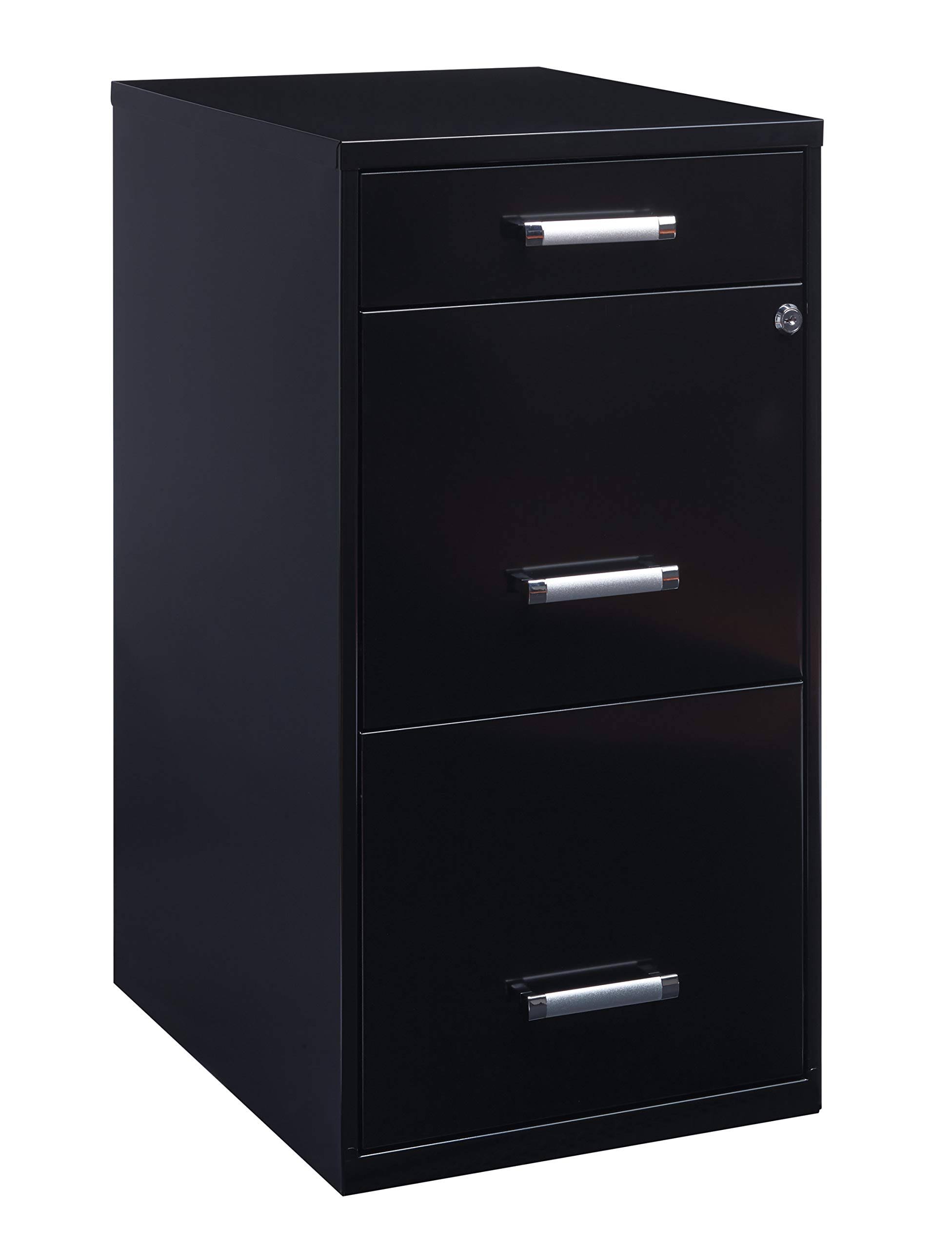 Hirsh 18x22 Deep 3 Drawer Organizer Cabinet in Black