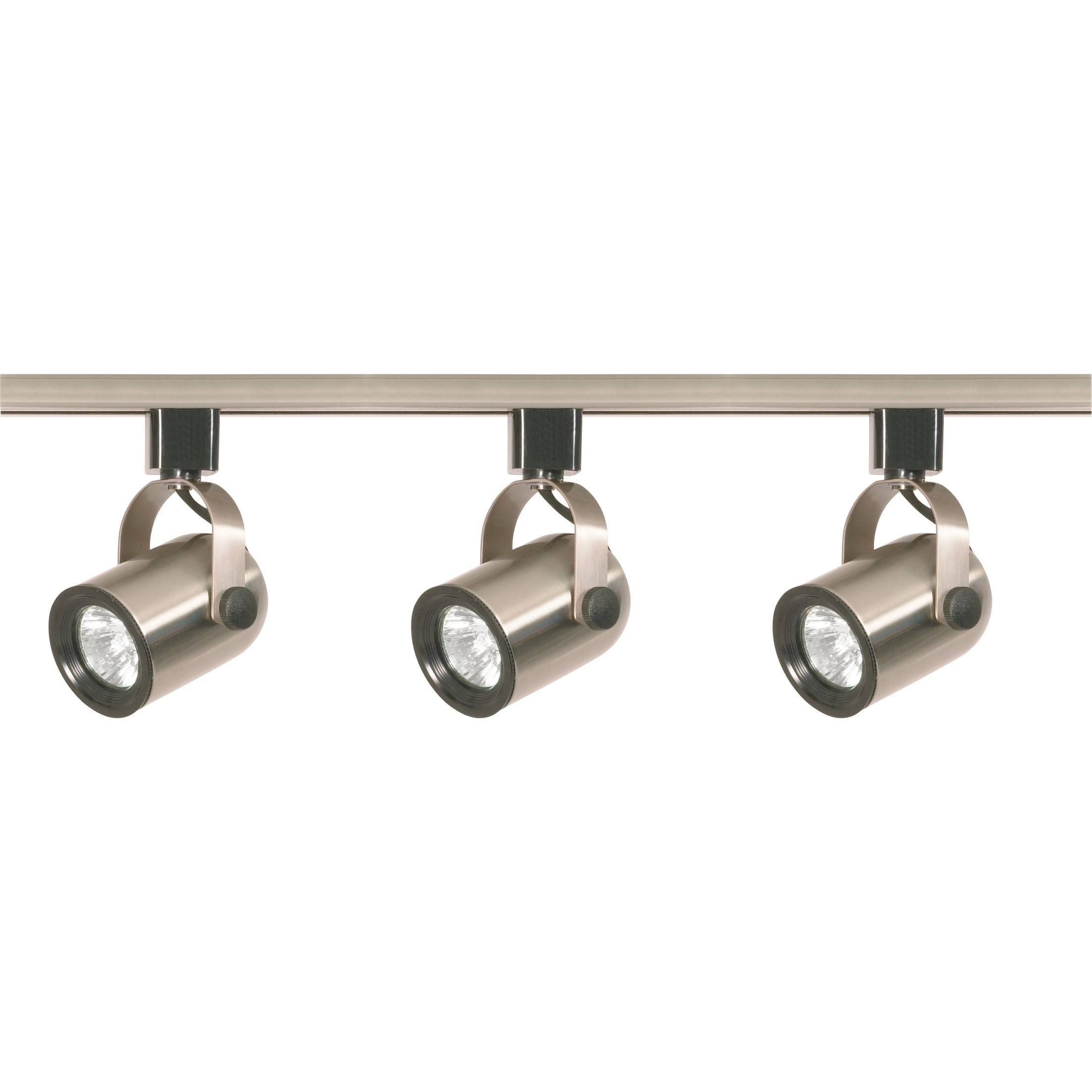 Nuvo TK354 3 Light MR16 Round Back Track Kit Line Voltage Brushed Nickel