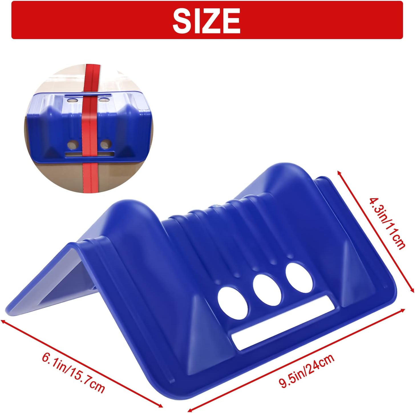 NORJIN 20 Pack&nbsp;Flatbed Edge Protectors,&nbsp;Heavy Duty Corner Protectors Tie Down Protectors Protects Cargo Edges from Wear and Tear（9.5＂x 6.2＂x 3.7＂