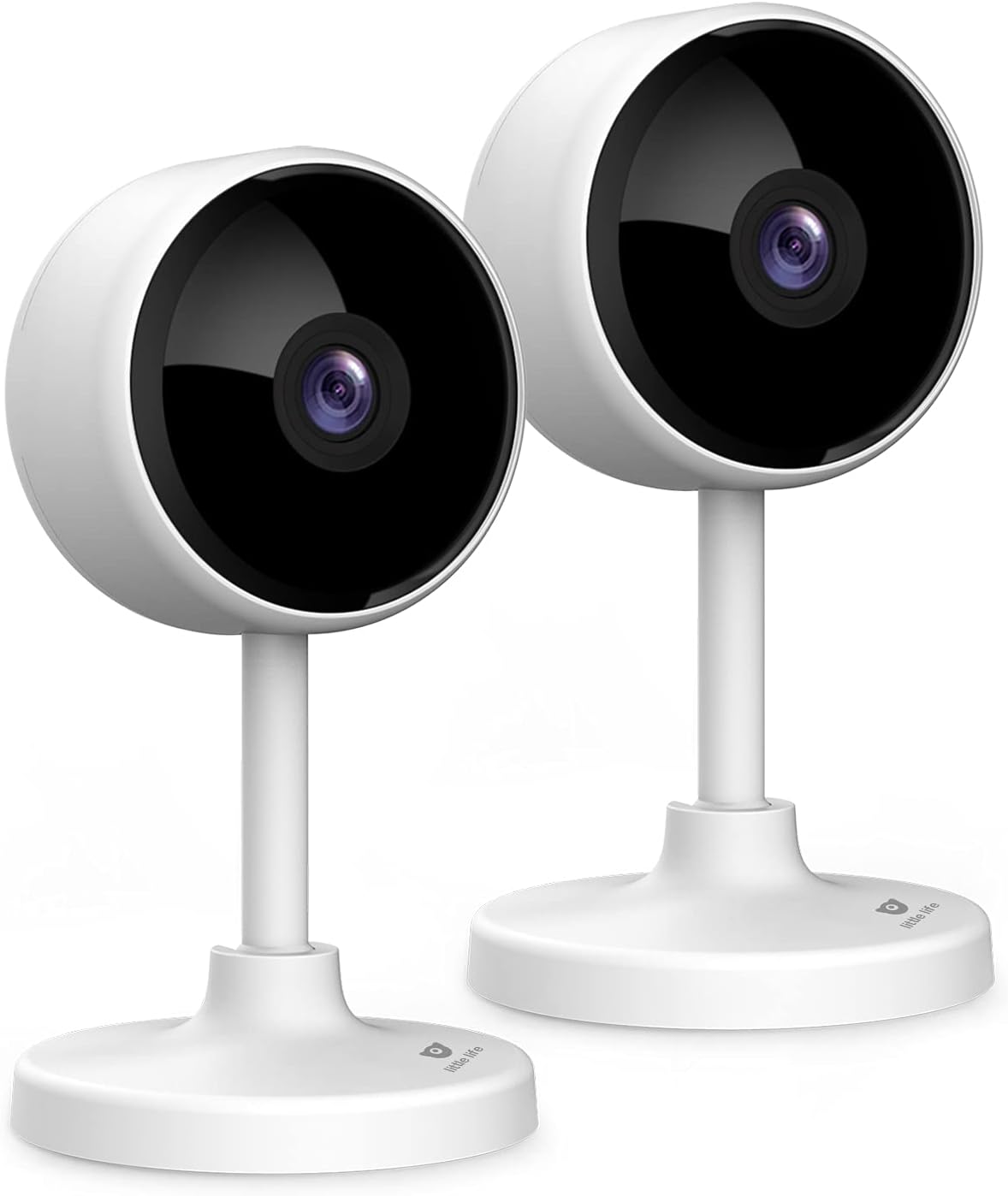 little life Home Security Camera, elf 1080P Indoor WiFi Surveillance IP Camera with Manual Night Vision, 2-Way Audio, Human for Pet/Office/Baby Monitor, Worked Alexa - 2 Pack Count (Pack of 1) LF-C1t