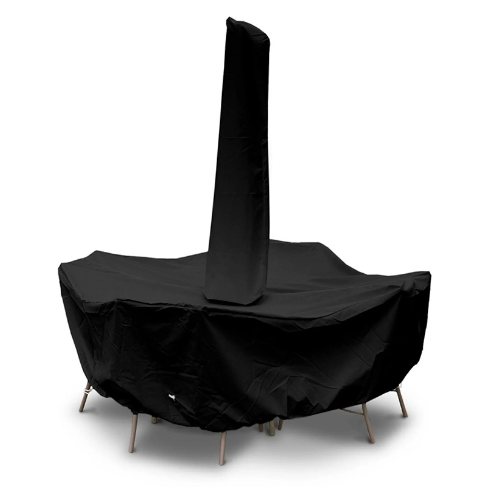 Koverroos Weathermax Dining Set Cover with Umbrella Hole Black
