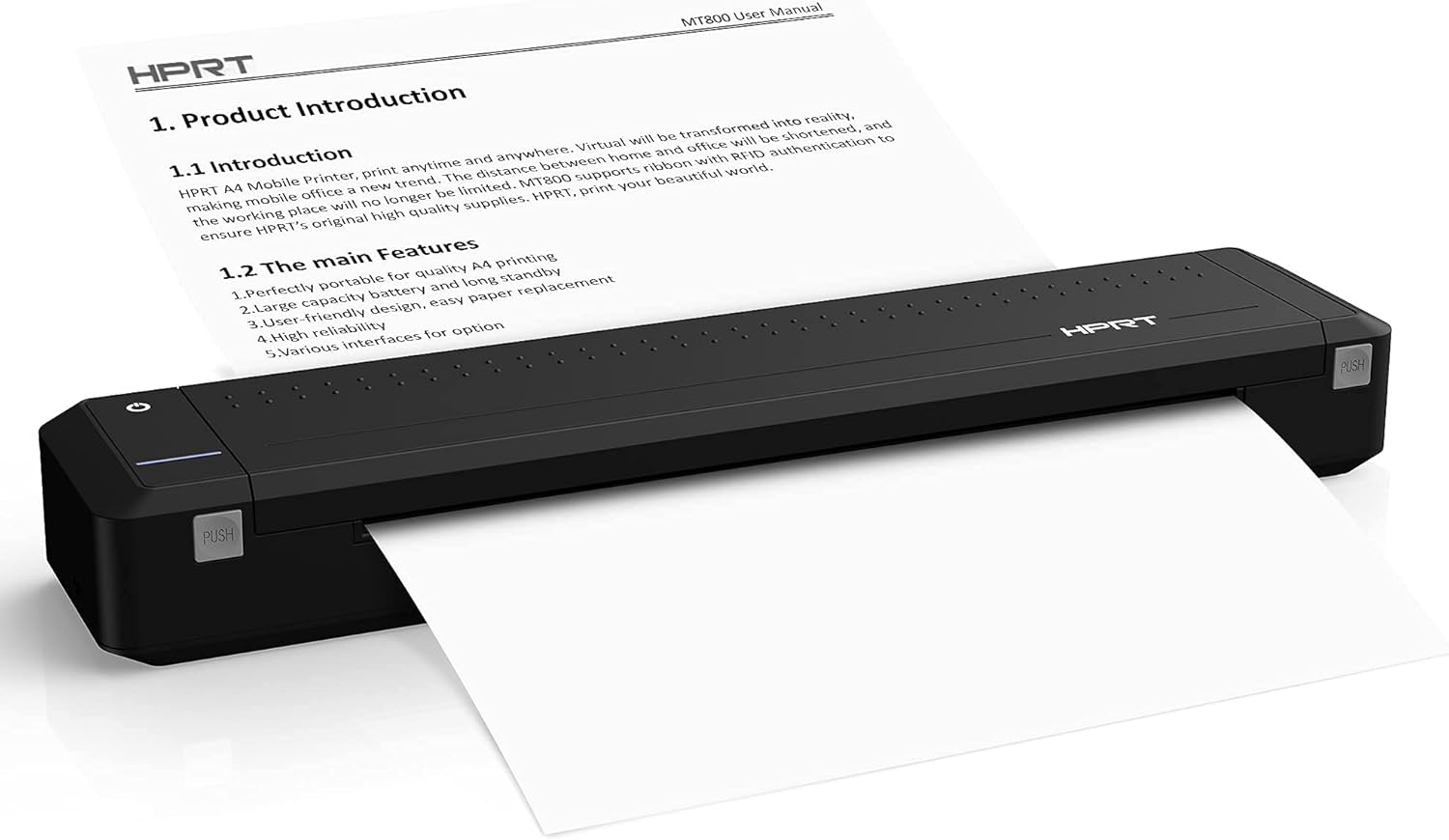 HPRT MT800 2.0 Thermal Transfer Portable Printer - Support 8.5