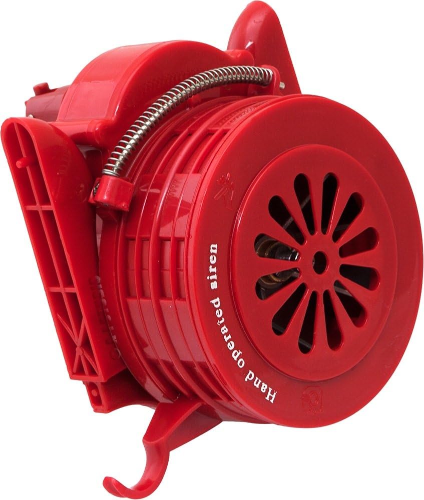 Vixen Horns Hand Crank Siren, Loud Portable Air-raid Hand Held Siren, Manual Operated Siren Horn, Handheld Fire Alarm Tornado Air Raid Siren (Plastic), VXS-1000P Pack of 2