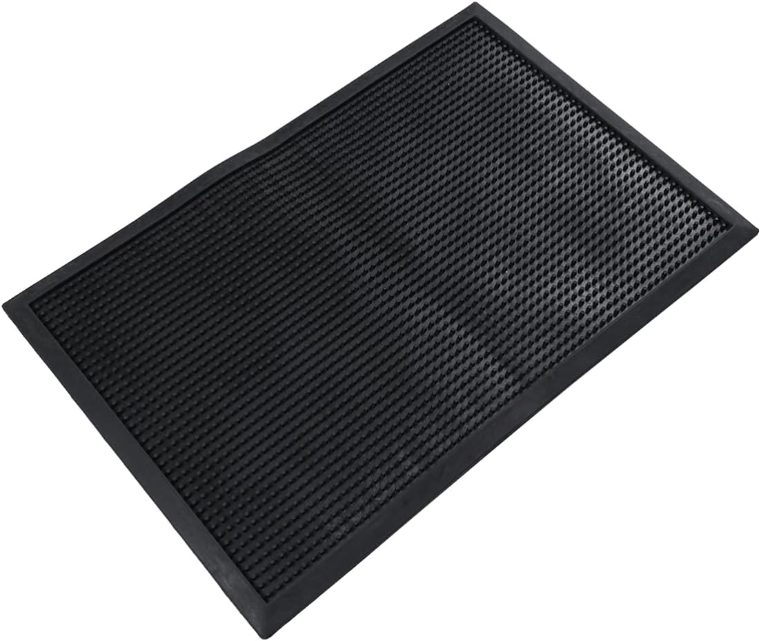 Yardwe Disinfecting Floor Mat Indoor Outdoor Entryway Rug Non Slip Floor Pad for Entrance Door, Kitchen, Bedroom, Office (Black, 23. 6 X 15. 7)