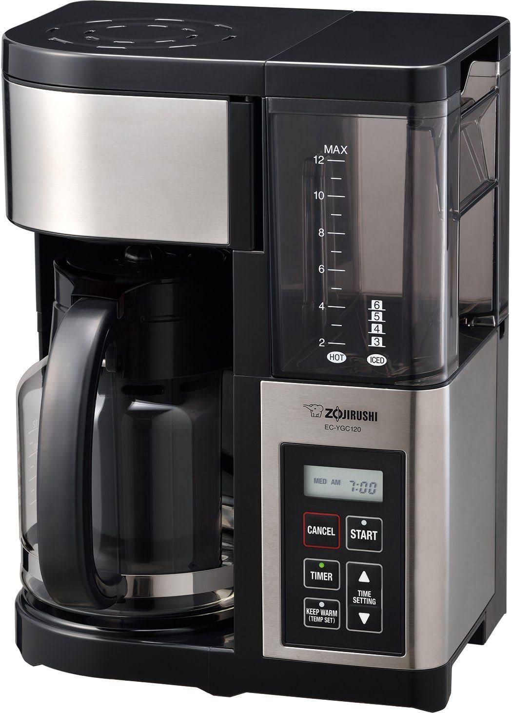 Zojirushi Fresh Brew Plus EC-YGC120 12-Cup Coffee Maker - Stainless Black