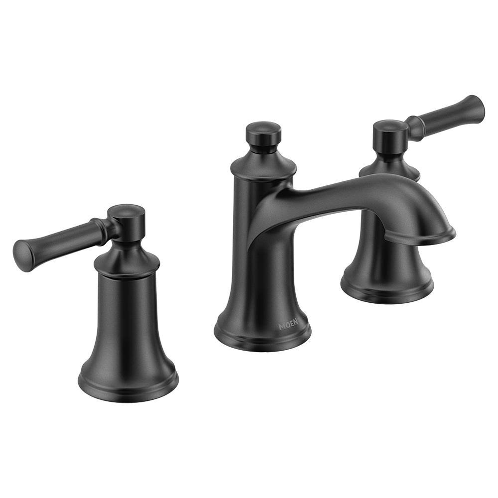 Moen T6805BL Dartmoor Two-Handle Widespread Bathroom Faucet - Matte Black