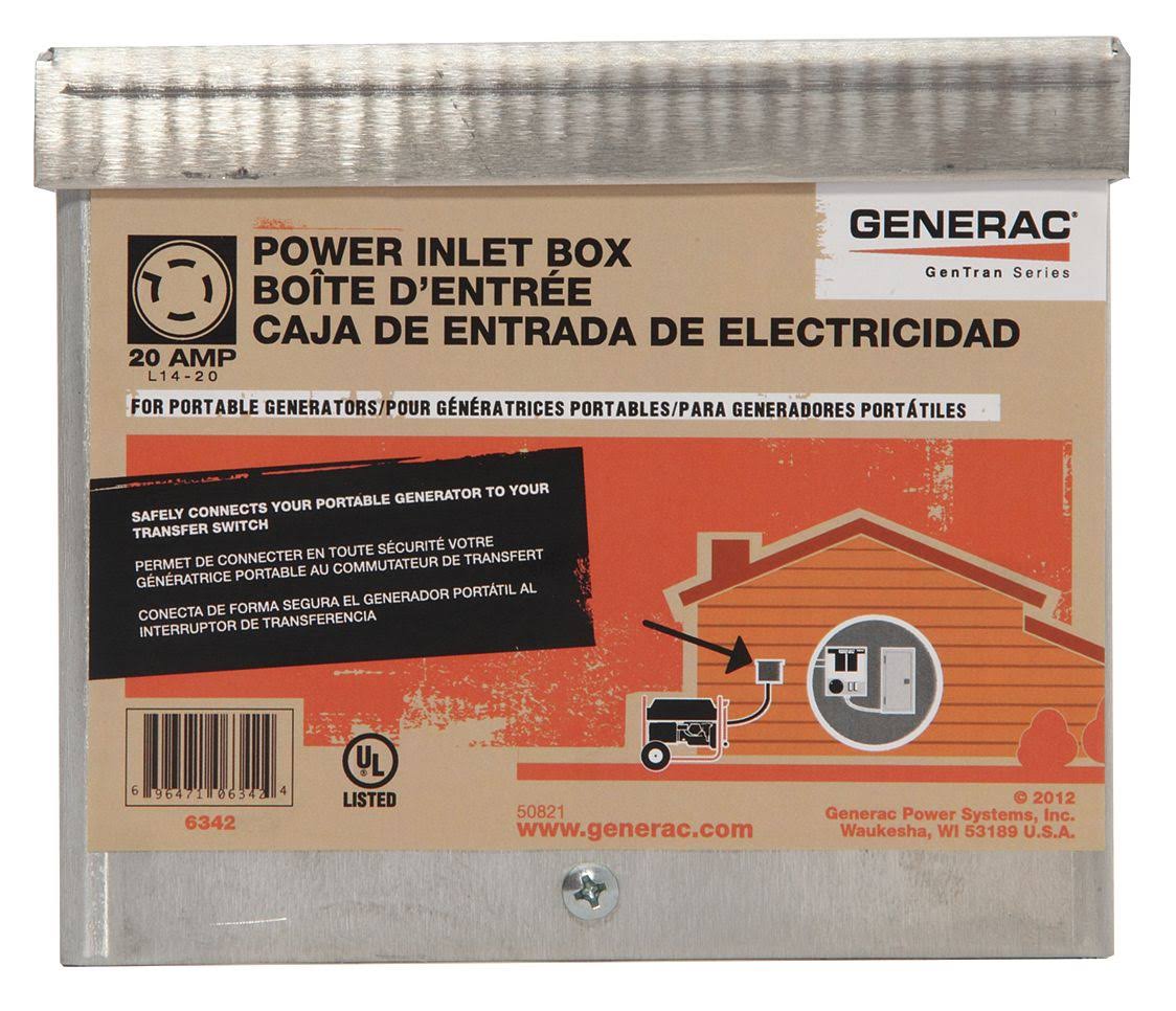 Generac Power Systems 6342 Generator Power Inlet Box, 20 A