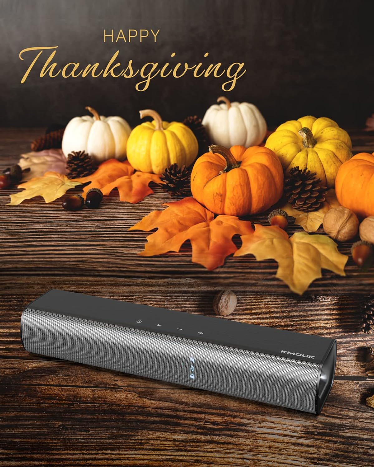 Soundbar, KMOUK Sound Bar for Small TV, Bluetooth 5.0, Mini Sound bar for PC/Home Theater, 2.0 Channel, 3 Equalizer Mode Audio, Optical/Aux/RCA Connection, Wired Gaming Speaker with 3D Surround Sound Pack of 2