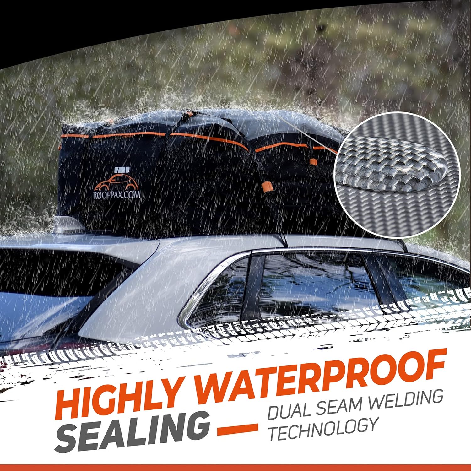RoofPax Car Roof Bag & Rooftop Cargo Carrier. 19 Cubic Feet. Waterproof Excellent Military Quality Car Top Carrier. Heavy Duty RoofBag. Fits All Vehicle with/Without Rack. 4+2 Door Hooks Included