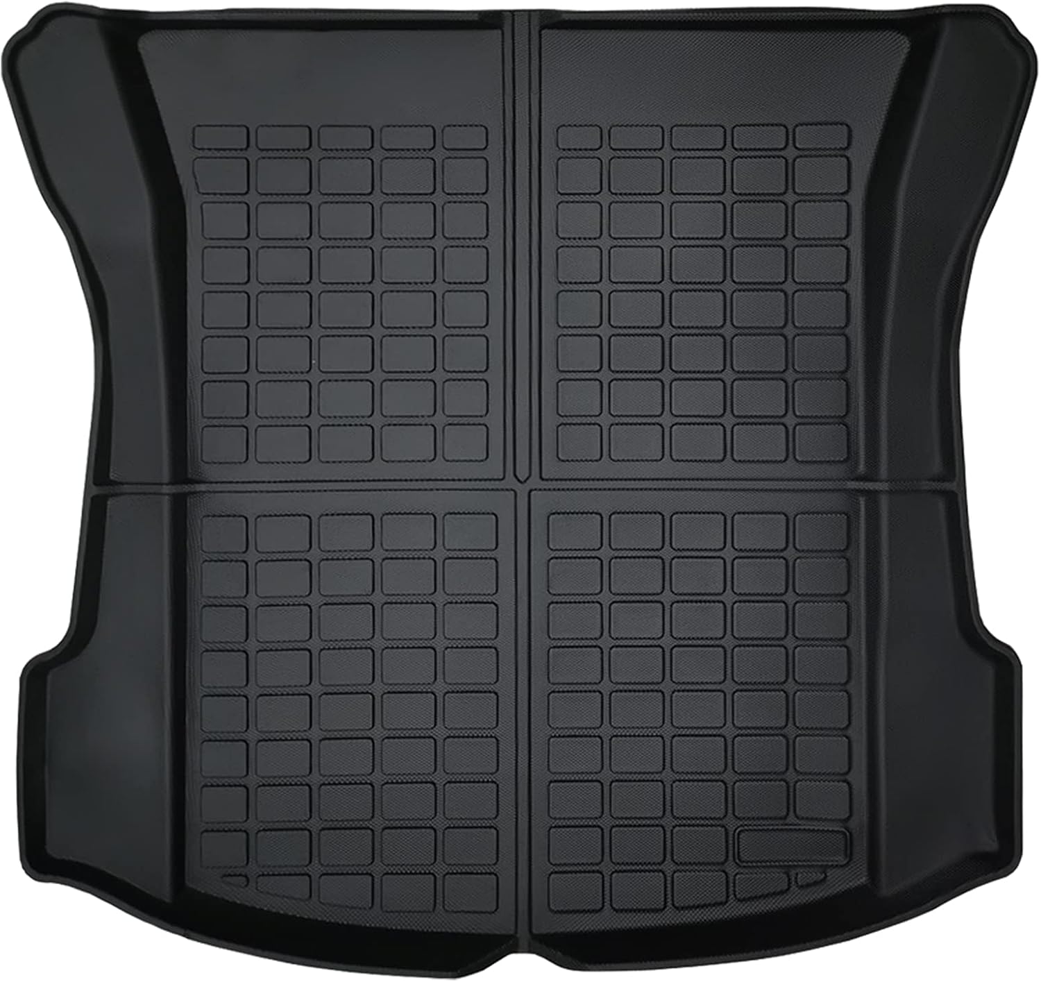 KEALAS for Tesla Model 3 2017-2022 3D Rear Cargo Trunk TPE Mat,All-Weather Heavy Duty Waterproof Rear Trunk Mat,Rear Trunk Floor Mat Pack of 2