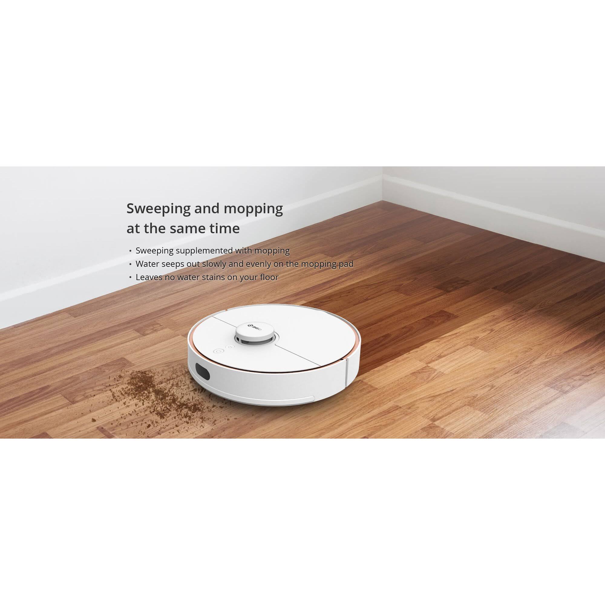 360 - S7 Lidar Vacuum+Mop Combo Robot Cleaner - White