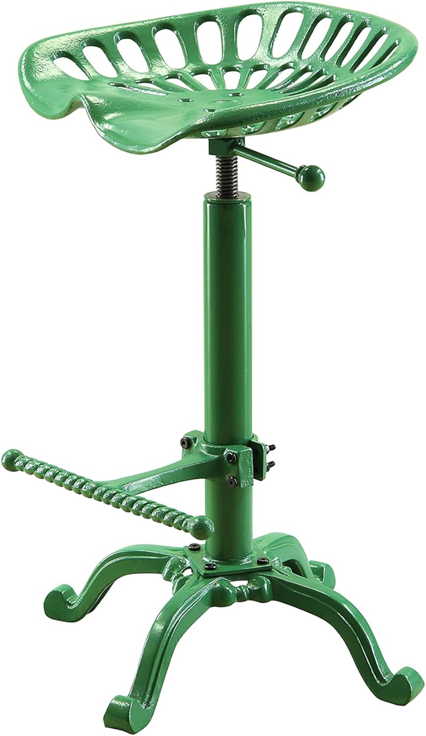 Cole Adjustable Tractor Seat Stool, Tractor Green
