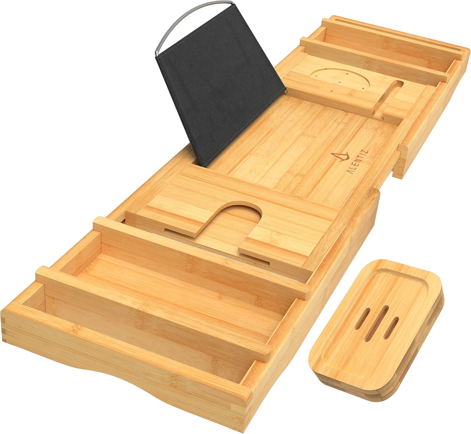 Bamboo Bathtub Caddy Tray Pack of 2