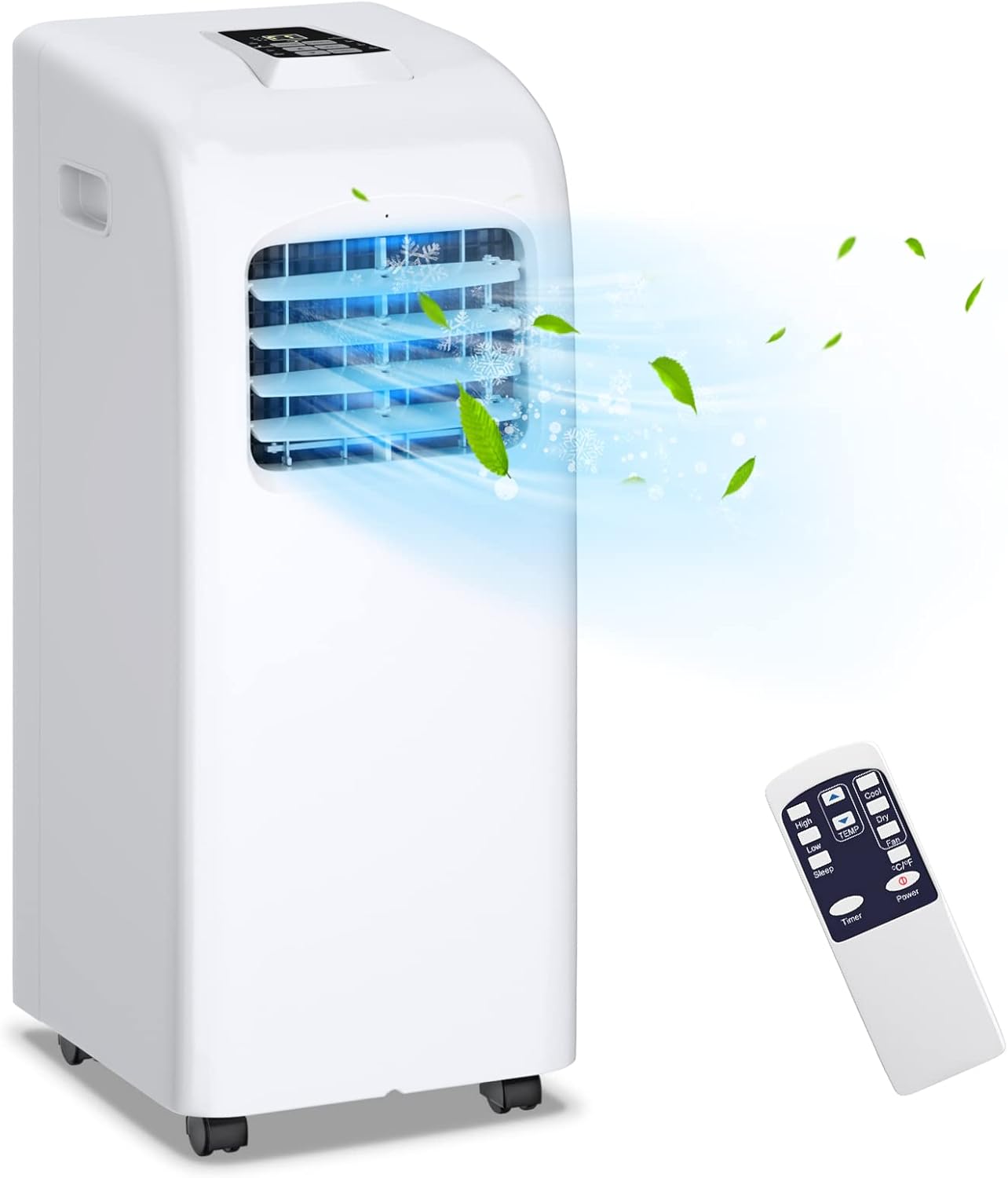 ARLIME Room Air Conditioner Portable 8,000 BTU With Remote Control, Built-in Dehumidifier and Fan Modes, Quite Single Room AC Cooling Unit Cools Room Up to 200sq. ft., Floor Air Conditioner for Room, Office, Dorm, Bedroom