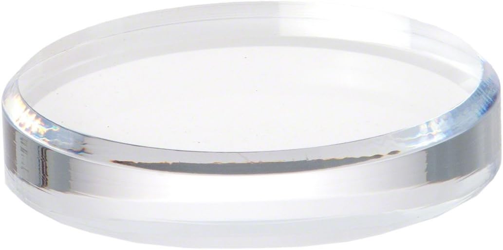 Plymor Clear Acrylic Beveled Round Display Base, 5