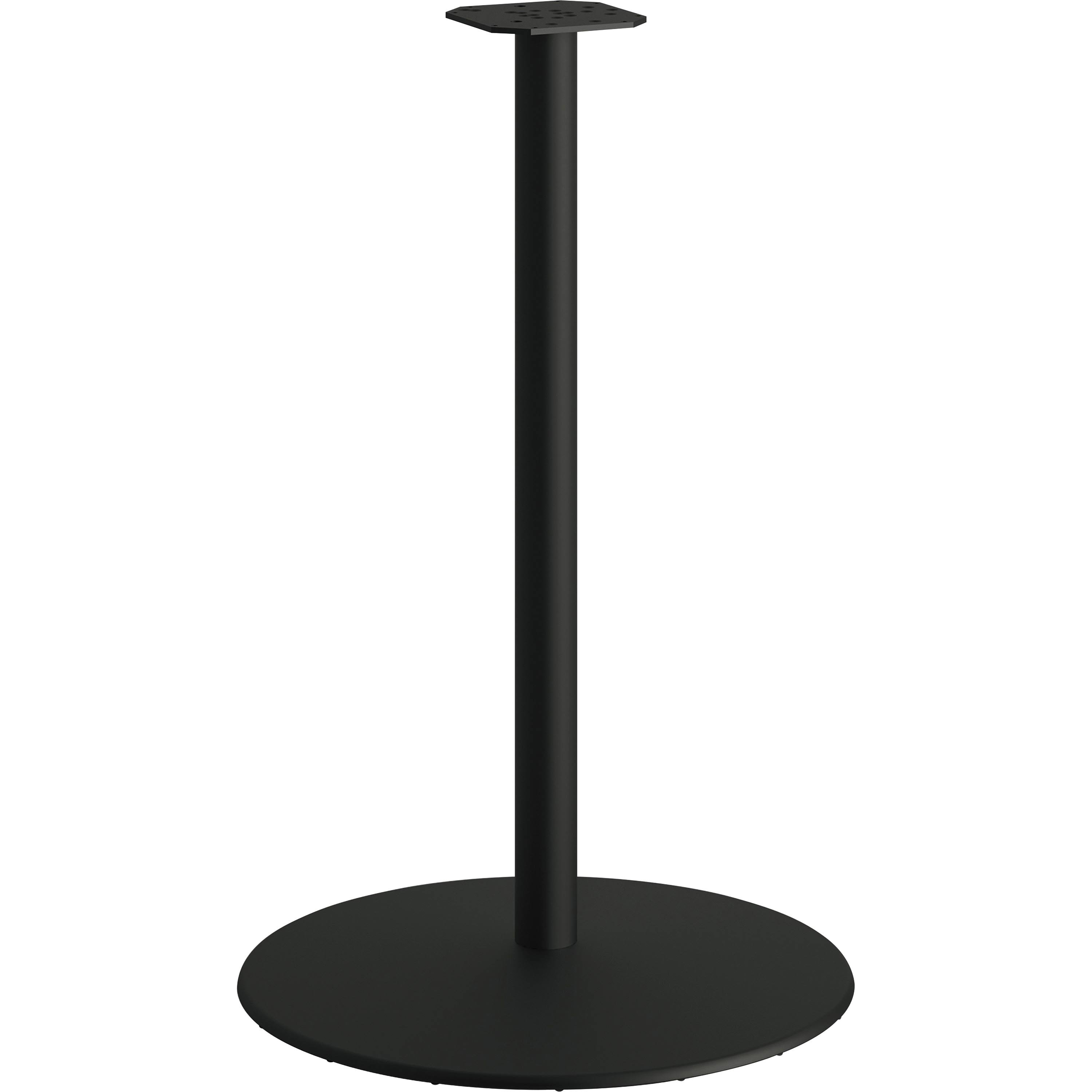 HON Between Round Disc Base for 42x22 Table Tops, Black Mica