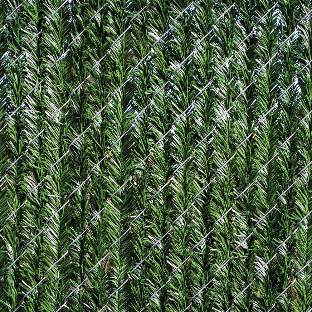 Yardgard 4 ft. H x 5 ft. W Green Privacy Hedge Slat Vinyl Fence Panel