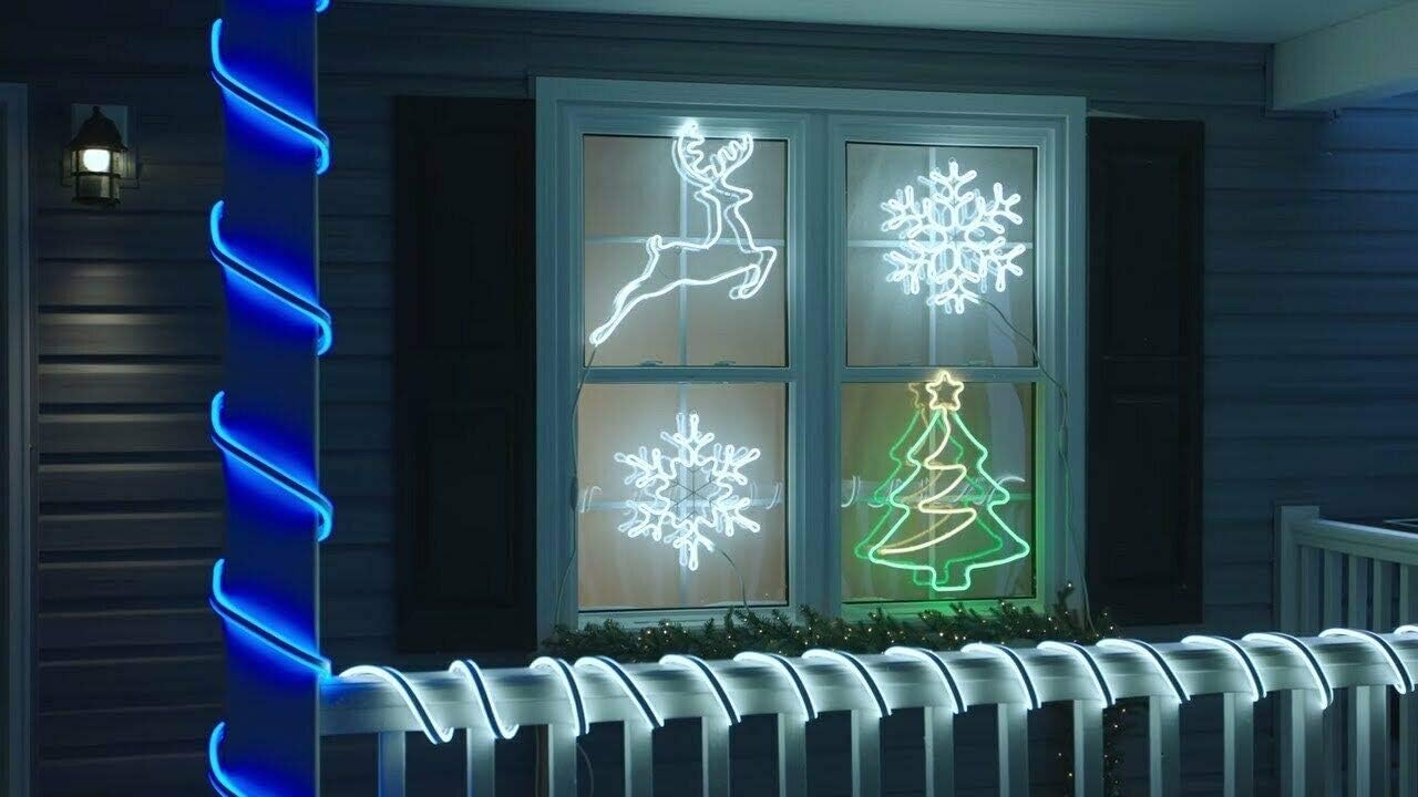 US Stock LED Rope Lights, Flat Flexible LED Light Strip Kit Waterproof Light 110V Indoor/Outdoor Use, Inter-Connectable Decorative Lighting for Kitchen Backyards Garden Party Windows (100FT, Blue)