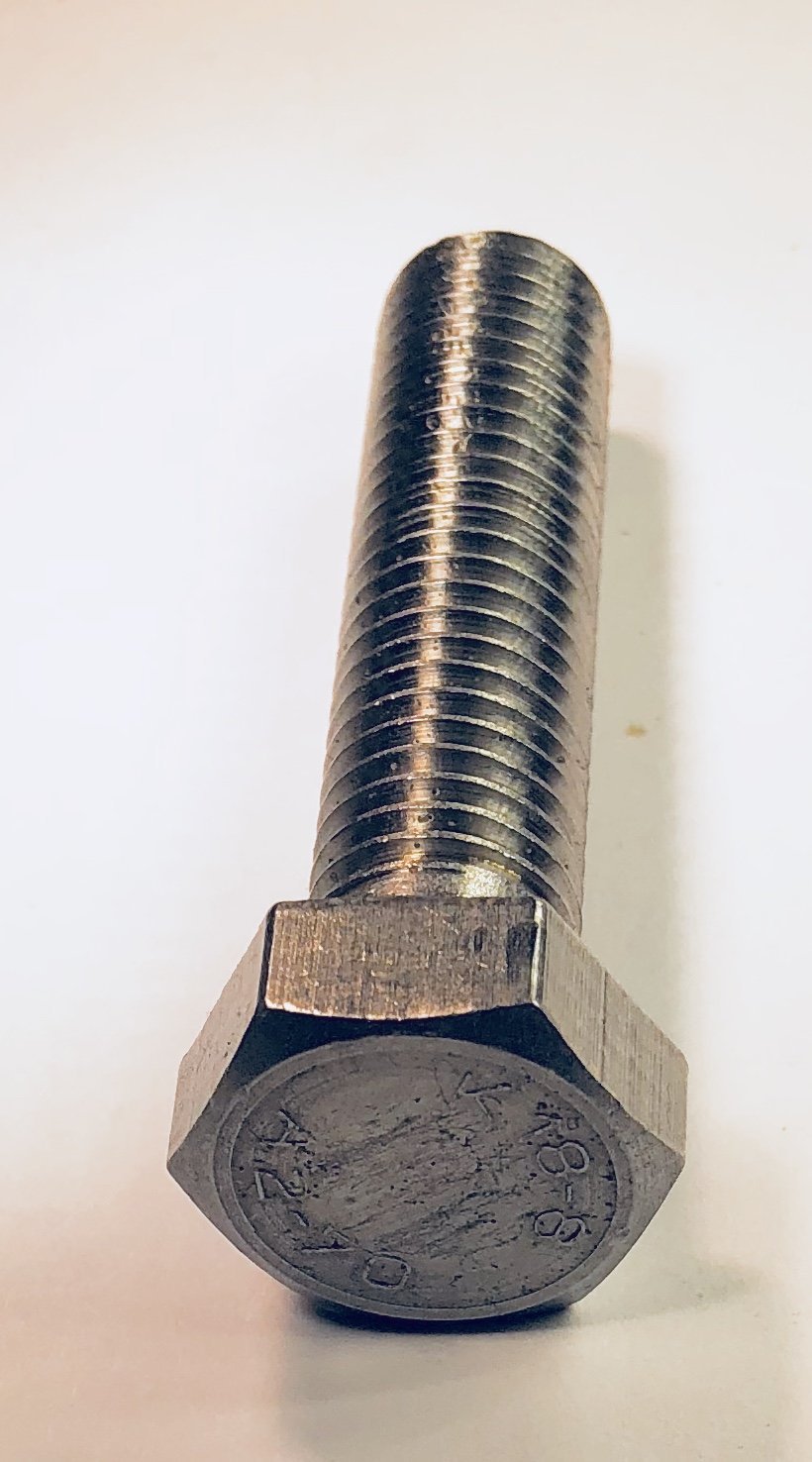 Serval Products 3/8-16 X 2 Left Hand (Reverse) Thread Hex Bolt Stainless Steel 18-8 Full Thread (2-Pack) Pack of 2