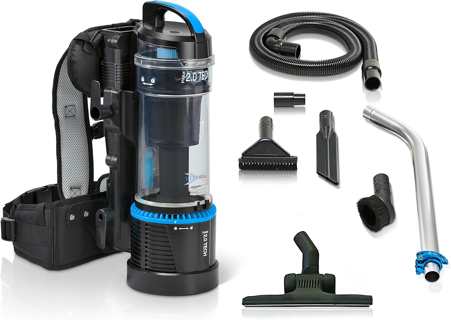 Prolux 2.0 Lightweight Commercial Bagless Backpack Vacuum Cleaner w/ Dual HEPA Shield Filtration