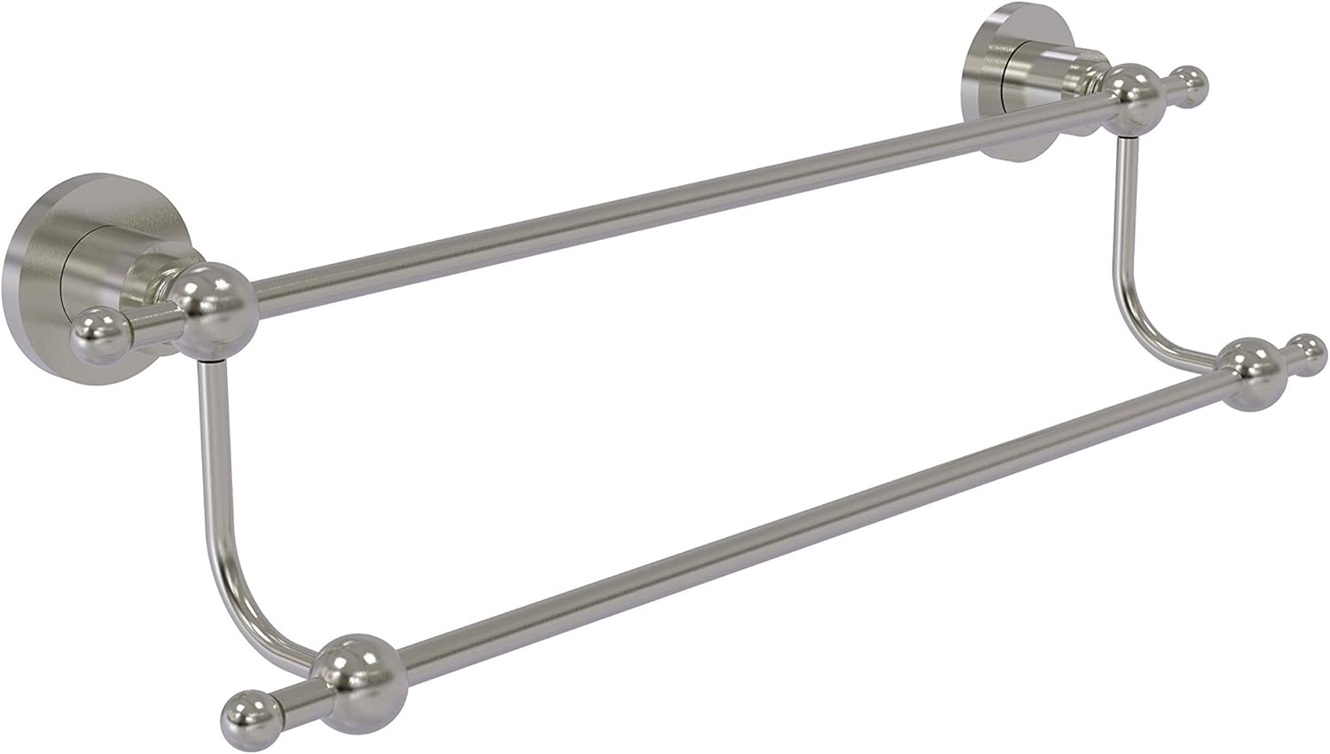Allied Brass AP-72/24 Astor Place Collection 24 Inch Double Towel Bar, Satin Nickel