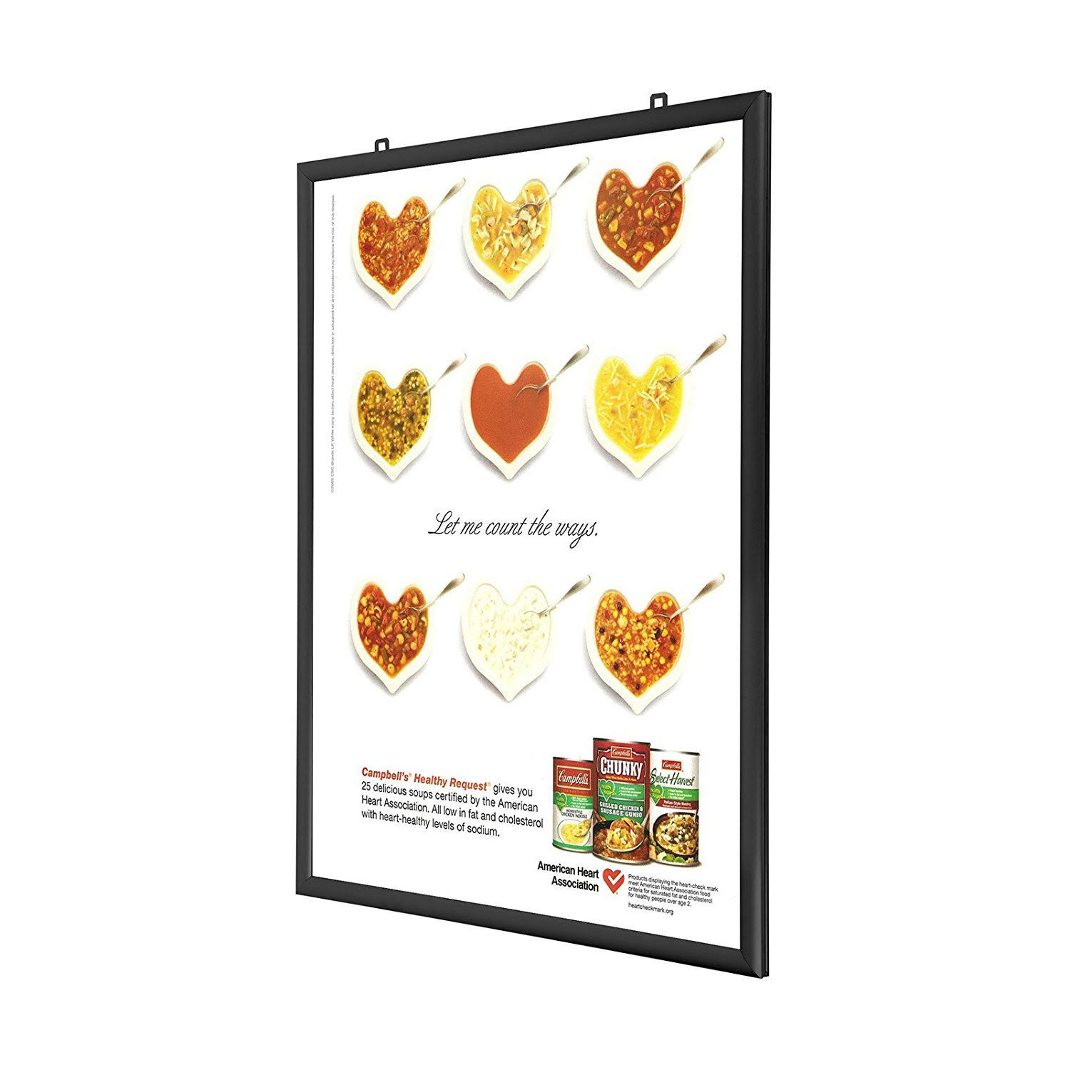 Black Double-Sided Snap Frame 8.5 x 11 Inches, 1.25x22 Aluminum Profile, Front-Loading, Professional
