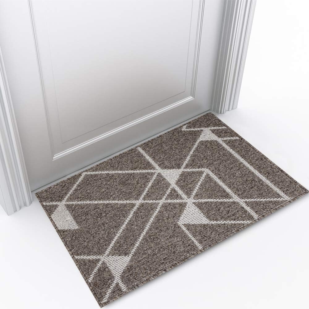 Indoor Doormat Front Back Door Mat Rubber Backing Non Slip Door Mats Inside Floor Mud Dirt Trapper Mats Entrance Front Door Rug Shoes Mat Machine Washable (32