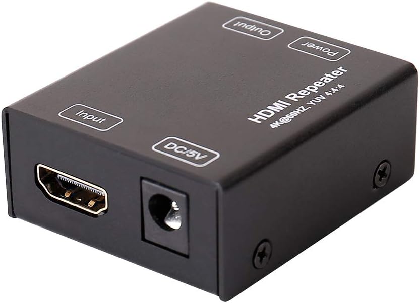 DTECH 4K2K HDMI 2.0 Signal Amplifier Booster Repeater 4K 60Hz YUV 444 18Gbps HDCP 2.2 CEC 3D 1080P Extender Boost up to 164 Feet Compatible with PS4 VR TV Box Blu-ray Player HDTV Monitor Projector Pack of 2