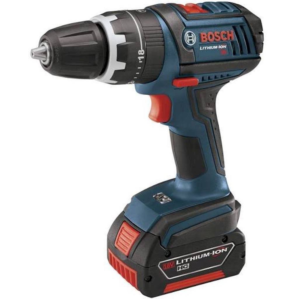 Bosch HDS181-01 18V Cordless Lithium-Ion Compact Tough 1/2 in. Hammer Drill Driver with 2 Fat Pack