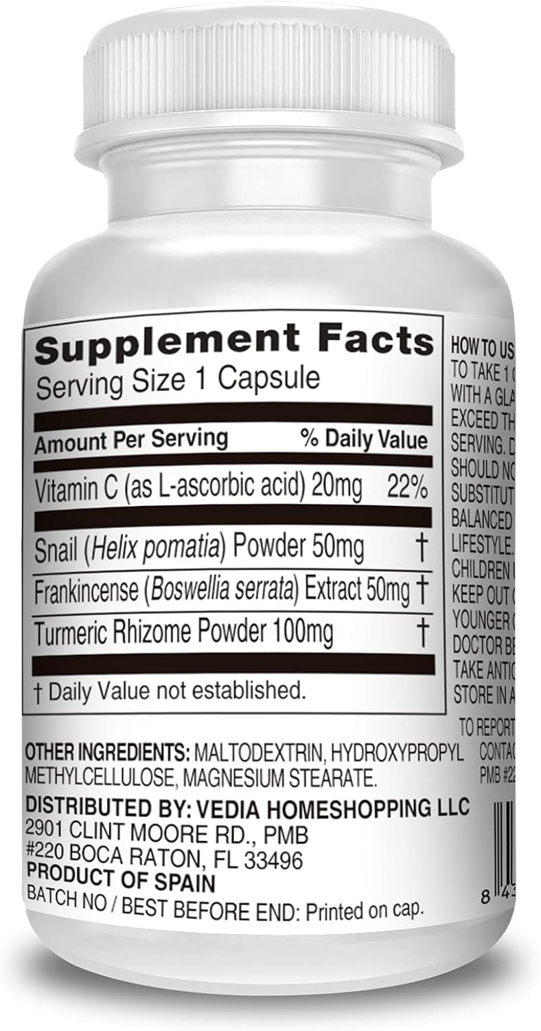 Helix Original 100% Natural Joint Supplement and Pain Relief–– Uses The Natural Protein of Crete Snail – Made with Turmeric, Glucosamine, Chondroitin, and Boswellia Serrata – Tasteless and Odorless Pack of 2