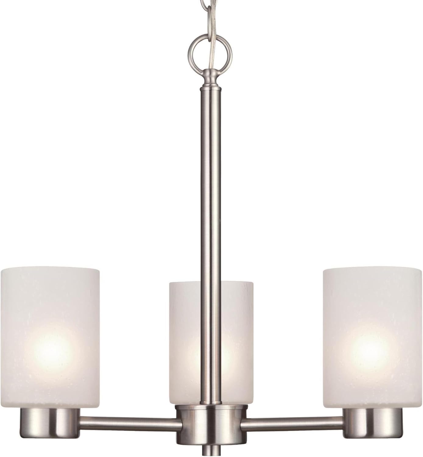 Westinghouse Lighting 6115400 Sylvestre Transitional Three-Light Indoor Chandelier, Matte Black Finish, Clear Glass