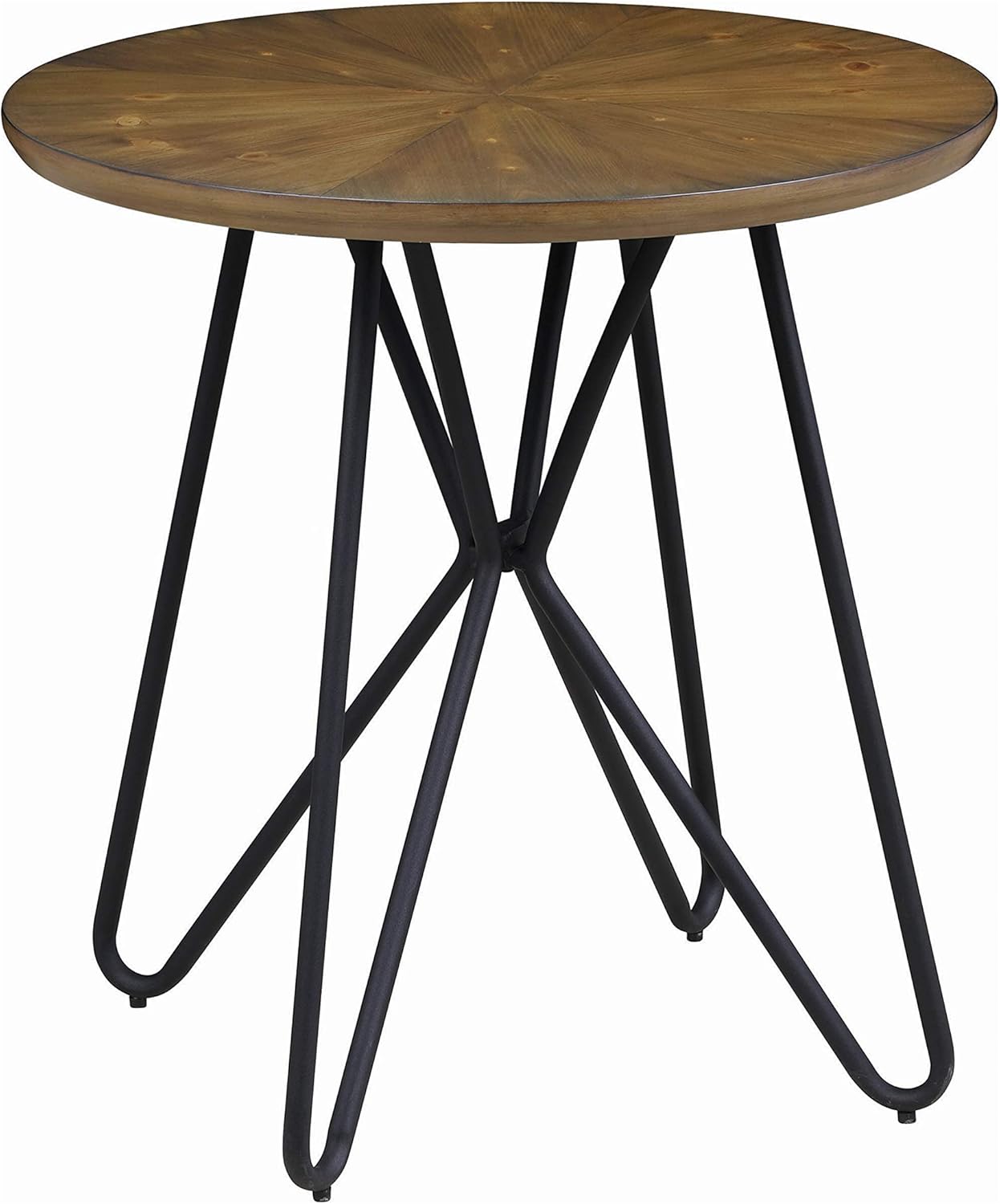 Coaster Home Furnishings Churchill Round Dark Brown and Black End Table, Dia. 24'' X 23.5